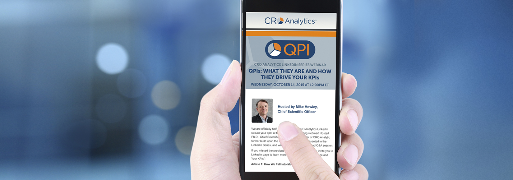 CRO Analytics website on mobile device