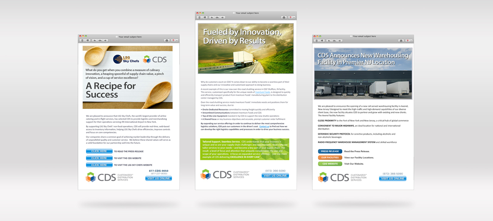 Various CDS landing pages